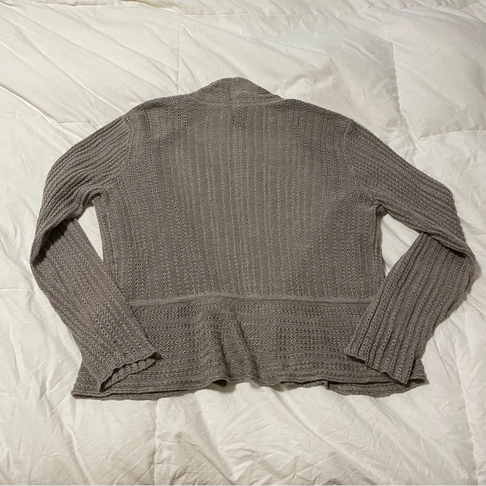 Eileen Fisher Open Front Cardigan 100% Linen VGUC Size Medium - Picture 6 of 6